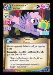Size: 545x761 | Tagged: safe, imported from derpibooru, rainbowshine, ccg, enterplay, merchandise
