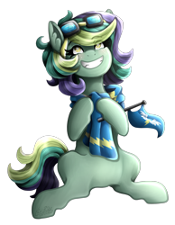 Size: 1312x1687 | Tagged: safe, artist:kikirdcz, imported from derpibooru, oc, oc only, oc:aurora apple, pony, excited, female, magical lesbian spawn, mare, next generation, offspring, parent:applejack, parent:rainbow dash, parents:appledash, simple background, smiling, solo, transparent background