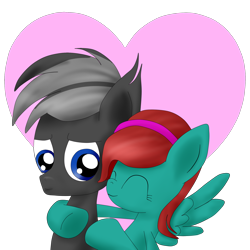 Size: 2000x2000 | Tagged: safe, artist:upsidedownpanda, imported from derpibooru, oc, oc only, oc:helping heart, oc:shadow wings, bat pony, pony, love, shipping