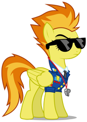 Size: 2130x3000 | Tagged: safe, artist:brony-works, imported from derpibooru, spitfire, pegasus, pony, clothes, drill sergeant, female, folded wings, frown, full body, high res, hooves, mare, necktie, photoshop, raised eyebrow, shadow, show accurate, simple background, solo, spitfire's whistle, standing, sunglasses, tail, transparent background, two toned mane, two toned tail, uniform, vector, whistle, whistle necklace, wings, wonderbolts dress uniform