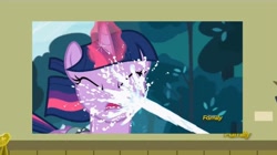 Size: 1280x718 | Tagged: safe, edit, edited screencap, imported from derpibooru, screencap, twilight sparkle, alicorn, pony, a flurry of emotions, a thousand nights in a hallway, brazzers, discovery family logo, exploitable meme, lactation, meme, milk, milk squirt, out of context, twilight sparkle (alicorn)