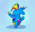 Size: 1139x1081 | Tagged: safe, artist:xbi, imported from derpibooru, rainbow dash, pegasus, pony, blue background, female, handstand, simple background, solo, underhoof, upside down