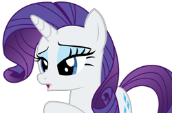 Size: 3900x2559 | Tagged: safe, artist:sketchmcreations, imported from derpibooru, rarity, pony, all bottled up, open mouth, raised eyebrow, raised hoof, simple background, transparent background, vector