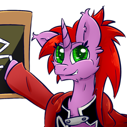 Size: 959x960 | Tagged: safe, artist:excarnis, imported from derpibooru, oc, oc only, pony, unicorn, chalkboard, fma, simple background, solo, teacher, teaching, transparent background