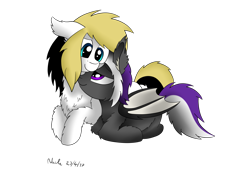 Size: 3507x2550 | Tagged: safe, artist:nacle, imported from derpibooru, oc, oc only, oc:nightwalker, oc:whiteout, bat pony, pony, cuddling, female, fluffy, lying down, simple background, transparent background