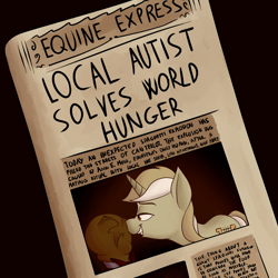 Size: 1500x1500 | Tagged: safe, artist:anontheanon, imported from derpibooru, lyra heartstrings, oc, oc:anon, human, pony, comic:the dangers of dating, comic, implied casualties, implied foodsplosion, newspaper, spaghetti