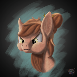 Size: 3000x3000 | Tagged: safe, artist:sloppyhooves, imported from derpibooru, oc, oc only, pony, angry, bust, cute, ear fluff, female, fluffy, frown, glare, mare, nose wrinkle, portrait, puffy cheeks, solo