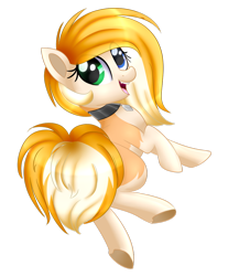 Size: 1024x1130 | Tagged: safe, artist:akarui-orenji, imported from derpibooru, oc, oc only, oc:noroi, earth pony, pony, collar, fangs, female, heterochromia, mare, pet tag, simple background, solo, transparent background