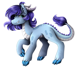 Size: 1843x1645 | Tagged: safe, artist:kikirdcz, imported from derpibooru, oc, oc only, oc:aquamarine, dracony, hybrid, female, hoers, simple background, solo, transparent background