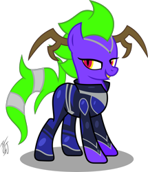 Size: 3000x3484 | Tagged: safe, artist:mlp-scribbles, imported from derpibooru, twilight sparkle, oc, oc only, oc:midnight devilwitch blingbling, demon, demon pony, equestria girls, clothes, cosplay, costume, krystal, looking back, midnight sparkle, simple background, solo, star fox, star fox adventures, star fox: assault, transparent background