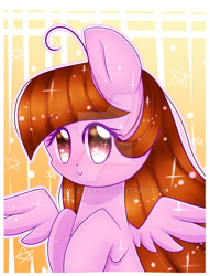 Size: 600x785 | Tagged: safe, artist:twily-star, imported from derpibooru, oc, oc only, oc:shyfly, pegasus, pony, faic, female, mare, solo, spread wings, watermark, wings