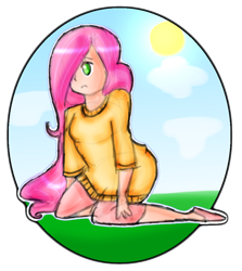 Size: 842x946 | Tagged: safe, artist:sukycullen, imported from derpibooru, fluttershy, human, female, humanized, solo