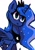 Size: 744x1052 | Tagged: safe, artist:lunawoonanight, imported from derpibooru, princess luna, pony, blushing, female, simple background, solo