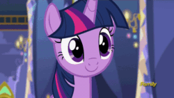 Size: 500x281 | Tagged: safe, imported from derpibooru, screencap, twilight sparkle, alicorn, pony, a flurry of emotions, animated, discovery family logo, female, gif, loop, solo, twilight sparkle (alicorn), twilight's castle
