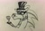 Size: 1936x1367 | Tagged: safe, artist:arandomperson44, imported from derpibooru, adagio dazzle, siren, equestria girls, alcohol, antennae, bust, classy, clothes, fancy, female, fins, formal, formal wear, glass, hat, monocle, pencil drawing, portrait, raised eyebrow, sketch, slit eyes, slit pupils, solo, top hat, traditional art, wine, wine glass