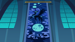 Size: 5000x2813 | Tagged: safe, artist:kooner-cz, imported from derpibooru, nightmare moon, pony, the cutie re-mark, .psd available, absurd resolution, alternate timeline, background, banner, moon, night, nightmare takeover timeline, stars, vector, window