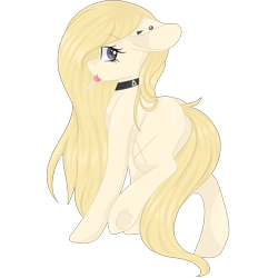 Size: 2048x2048 | Tagged: safe, artist:cinnamontee, imported from derpibooru, oc, oc only, oc:tegan, earth pony, pony, candy, choker, ear piercing, earring, female, food, high res, jewelry, leg in air, lollipop, mare, piercing, simple background, solo, transparent background