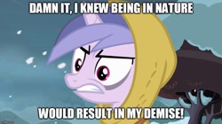 Size: 888x499 | Tagged: safe, edit, edited screencap, imported from derpibooru, screencap, sea swirl, seafoam, pony, unicorn, hearth's warming eve (episode), angry, female, image macro, mare, meme, solo, vulgar