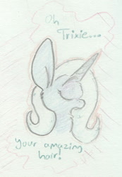 Size: 565x817 | Tagged: safe, artist:slightlyshade, imported from derpibooru, trixie, pony, unicorn, female, solo, traditional art