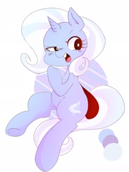 Size: 1536x2048 | Tagged: safe, artist:koto, imported from derpibooru, trixie, pony, unicorn, cute, diatrixes, female, looking at you, mare, simple background, solo, white background