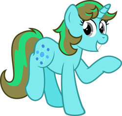 Size: 3169x3000 | Tagged: safe, artist:sollace, imported from derpibooru, oc, oc only, oc:sollace, pony, cutie mark, raised hoof, show accurate, simple background, smiling, solo, transparent background, vector, waving