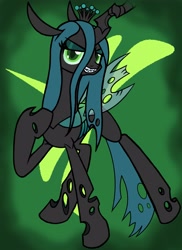 Size: 2913x4000 | Tagged: dead source, safe, artist:enzomersimpsons, imported from derpibooru, queen chrysalis, pony, abstract background, colored pupils, cutie mark background, female, solo