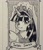 Size: 1024x1204 | Tagged: safe, artist:gensokishidan, imported from derpibooru, part of a set, twilight sparkle, twilight sparkle (alicorn), alicorn, pony, bust, clothes, female, ink drawing, jewelry, looking at you, monochrome, name, old banner, portrait, regalia, solo, traditional art