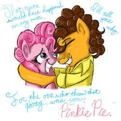 Size: 500x500 | Tagged: safe, artist:arahkealuno, imported from derpibooru, cheese sandwich, pinkie pie, pinkie pride, cheesepie, female, male, shipping, straight