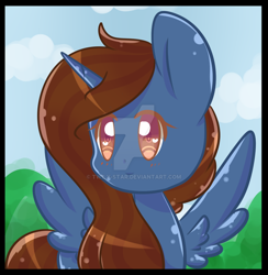 Size: 1024x1048 | Tagged: safe, artist:twily-star, imported from derpibooru, oc, oc only, oc:headlong flight, alicorn, pony, commission, female, mare, rule 63, solo, watermark, ych result