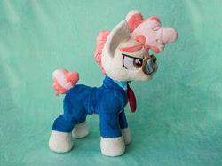 Size: 570x427 | Tagged: safe, artist:valmiiki, imported from derpibooru, svengallop, pony, the mane attraction, clothes, etsy, glasses, irl, male, photo, plushie, solo, stallion, toy