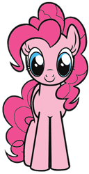 Size: 395x769 | Tagged: dead source, safe, artist:millarts-artworks, imported from derpibooru, pinkie pie, pony, cute, female, simple background, smiling, solo, transparent background