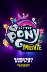 Size: 3750x5700 | Tagged: safe, imported from derpibooru, applejack, fluttershy, pinkie pie, rainbow dash, rarity, spike, twilight sparkle, alicorn, dragon, pony, my little pony: the movie, absurd resolution, mane seven, movie poster, my little pony logo, official, poster, twilight sparkle (alicorn)