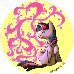 Size: 1024x1024 | Tagged: safe, artist:skittylover2012, imported from derpibooru, twilight sparkle, alicorn, pony, female, magic, solo, twilight sparkle (alicorn), watermark