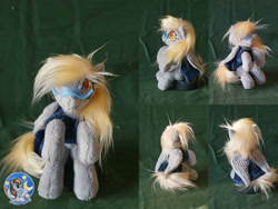 Size: 1328x1000 | Tagged: safe, artist:essorille, imported from derpibooru, derpy hooves, pegasus, pony, clothes, derpfest, glasses, irl, photo, plushie, solo