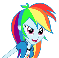 Size: 3779x3693 | Tagged: safe, artist:cheesepuffs, imported from derpibooru, rainbow dash, equestria girls, rainbow rocks, clothes, female, open mouth, show accurate, simple background, solo, transparent background, vector