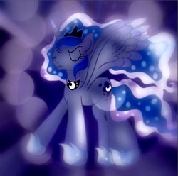 Size: 621x616 | Tagged: safe, artist:doraemonfan4life, imported from derpibooru, princess luna, alicorn, pony, eyes closed, female, mare, solo