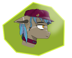 Size: 1280x1033 | Tagged: safe, artist:1101001, imported from derpibooru, oc, oc only, oc:mistral l'etranger, pony, female, hat, mare, simple background, solo