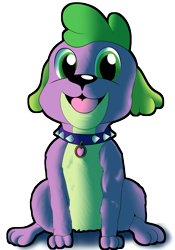 Size: 1050x1500 | Tagged: safe, artist:chrisgotjar, imported from derpibooru, spike, spike the regular dog, dog, equestria girls, collar, cute, male, simple background, sitting, solo, spikabetes, spike the dog, tongue out, transparent background