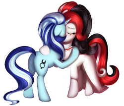 Size: 2103x1800 | Tagged: safe, artist:divlight, imported from derpibooru, oc, oc only, pony, unicorn, clothes, dress, female, kissing, lesbian, mare, simple background, transparent background