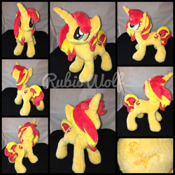 Size: 1600x1600 | Tagged: safe, artist:rubiowolf, imported from derpibooru, sunset shimmer, pony, unicorn, female, irl, mare, photo, plushie, solo