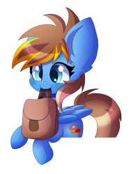 Size: 1200x1600 | Tagged: safe, artist:blazemizu, imported from derpibooru, oc, oc only, pony, mouth hold, saddle bag, simple background, solo, to saddlebags and back again, transparent background