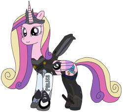 Size: 1811x1661 | Tagged: safe, artist:supahdonarudo, imported from derpibooru, princess cadance, pony, barricade, clothes, cosplay, costume, decepticon, female, simple background, solo, transformers, transparent background, vector