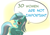 Size: 1198x844 | Tagged: safe, artist:nabbiekitty, edit, imported from derpibooru, lyra heartstrings, pony, unicorn, dialogue, female, grin, lidded eyes, looking at you, smiling, solo, speech bubble