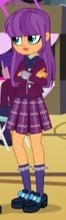 Size: 66x220 | Tagged: safe, imported from derpibooru, screencap, ginger owlseye, equestria girls, friendship games, bowtie, clothes, cropped, crossed arms, crystal prep academy uniform, female, school uniform, shoes, socks, solo