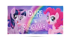 Size: 1500x860 | Tagged: safe, imported from derpibooru, pinkie pie, twilight sparkle, alicorn, pony, my little pony: the movie, dare to discover, discover, merchandise, towel, twilight sparkle (alicorn)