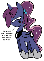 Size: 1200x1668 | Tagged: safe, artist:fauxsquared, imported from derpibooru, princess luna, alicorn, pony, luna-afterdark, dialogue, female, implied lesbian, implied luxie, implied shipping, reaction image, solo, trixie is magic