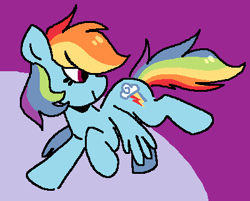 Size: 415x333 | Tagged: safe, artist:stardustwake, imported from derpibooru, rainbow dash, pegasus, pony, female, mare, simple background, solo