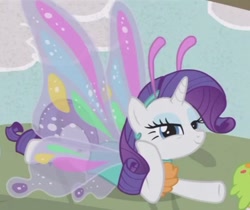 Size: 1060x891 | Tagged: safe, imported from derpibooru, screencap, rarity, pony, forever filly, glimmer wings, rarifly (costume)