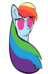 Size: 4250x6500 | Tagged: safe, artist:miragepotato, imported from derpibooru, rainbow dash, pegasus, pony, absurd resolution, bust, female, mare, no catchlights, no pupils, simple background, solo, transparent background