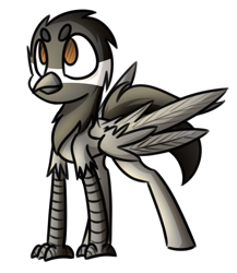 Size: 904x1040 | Tagged: safe, artist:nekro-led, imported from derpibooru, oc, oc only, oc:burd, classical hippogriff, hippogriff, simple background, solo, white background